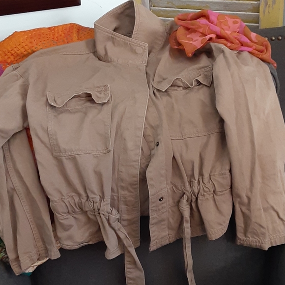 Time and Tru Jackets & Blazers - Utility jacket with cinched waste